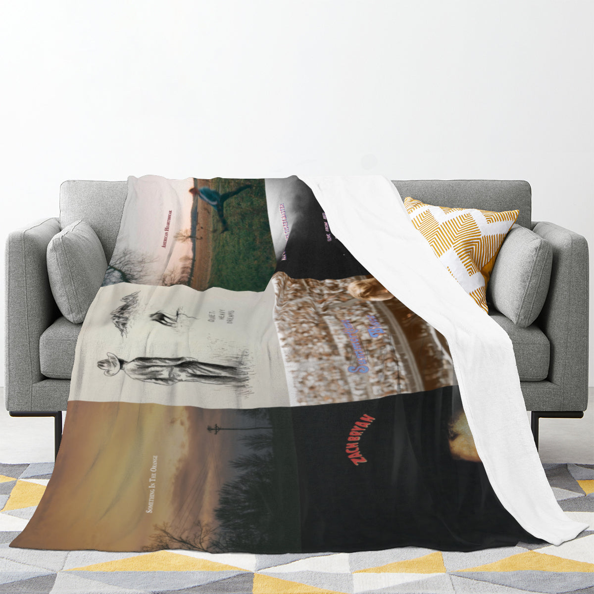 Zach Bryan 6 Ablums Collection Cover Throw Blanket