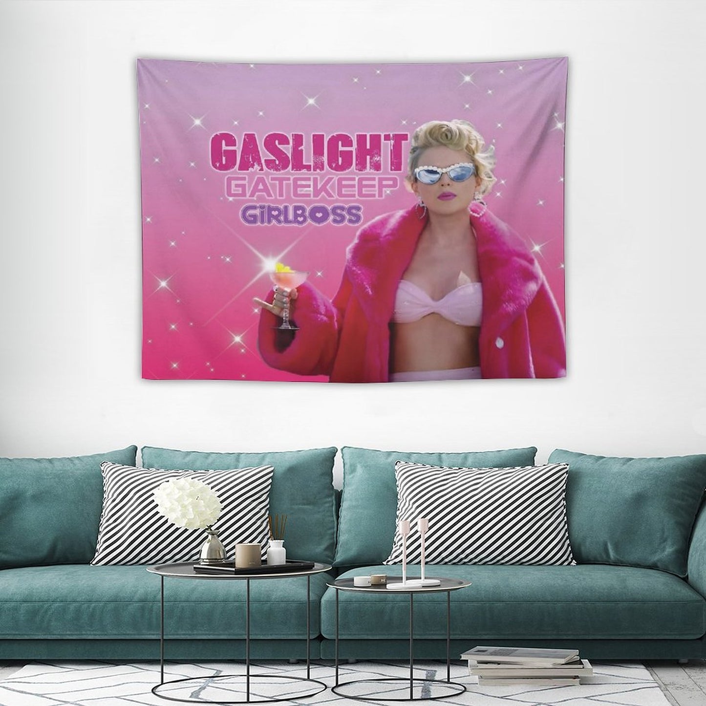 Taylor Swift Gaslight Gatekeep Girlboss Tapestry