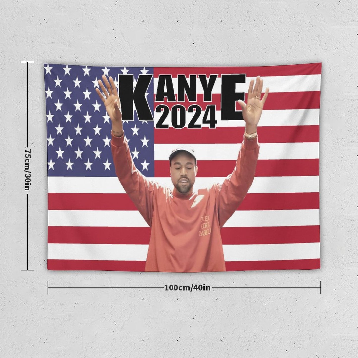 Kanye 2024 West America Flag Tapestry