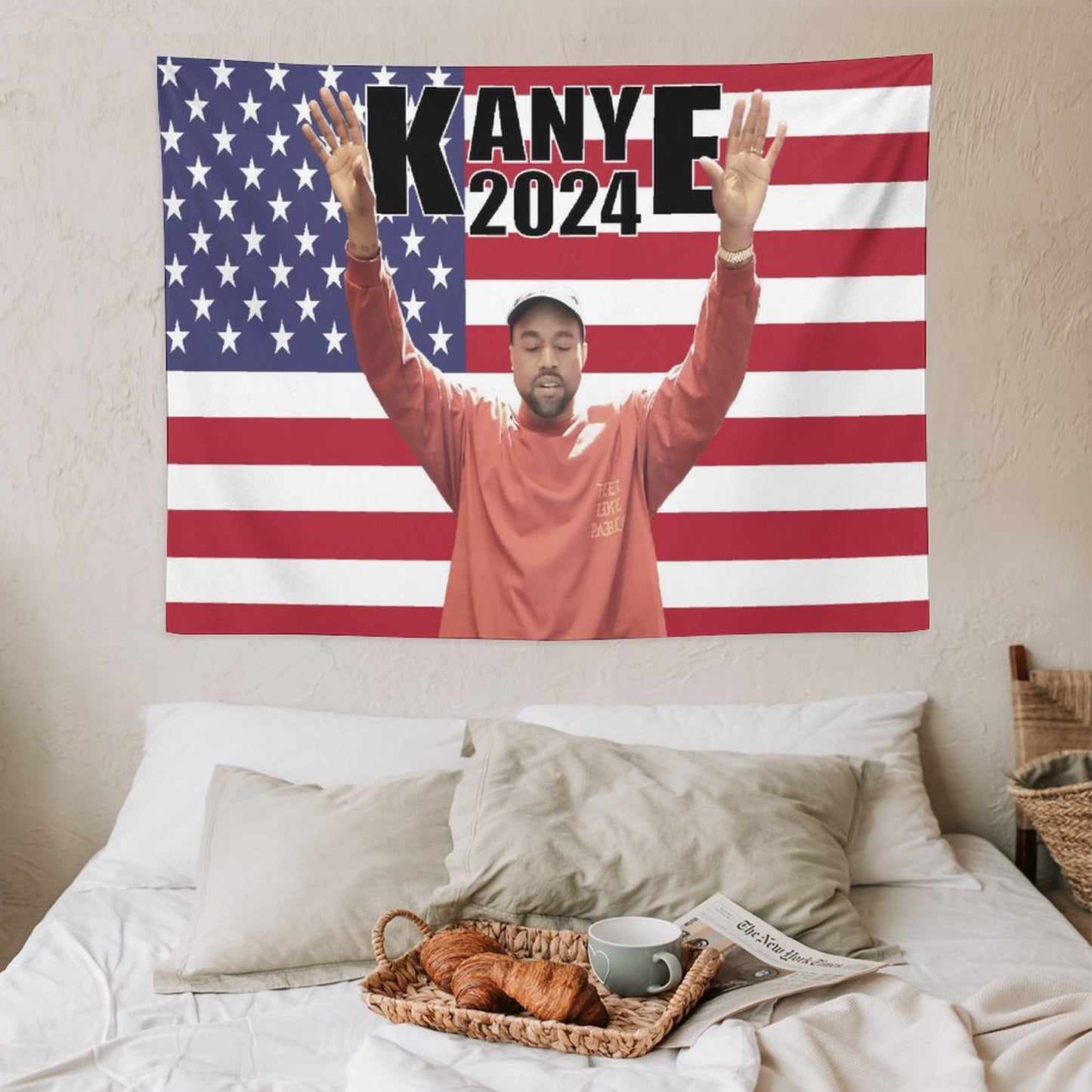 Kanye 2024 West America Flag Tapestry