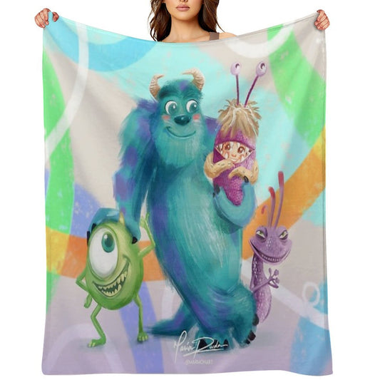Monsters Inc Fanart Throw Blanket