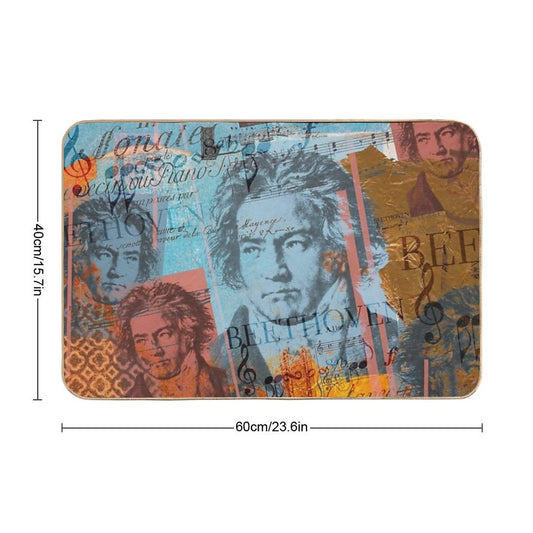 Ludwig Van Beethoven Portrait  Odorless Bath Mat