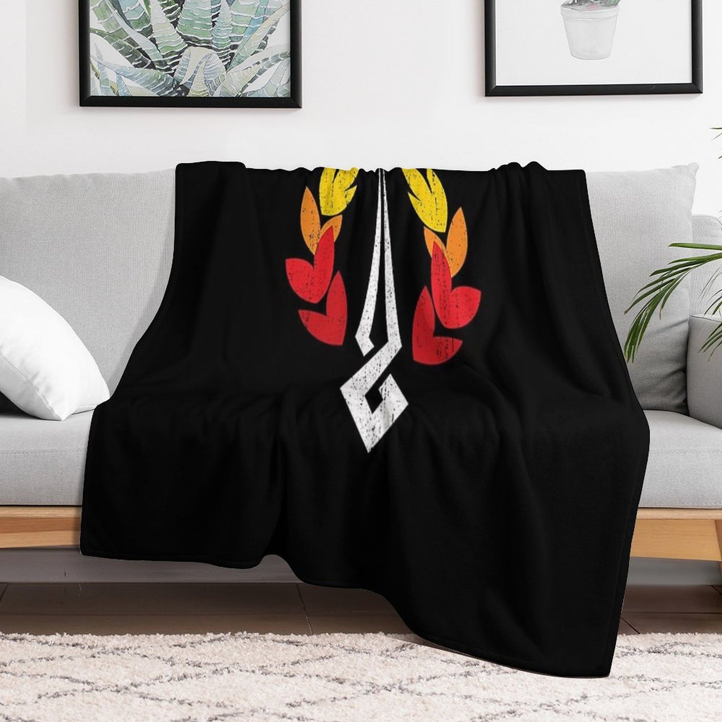 Hades Symbol T-Shirt Throw Blanket