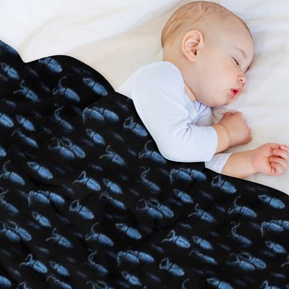Firefly Squid Hotaruika Bioluminescent Throw Blanket