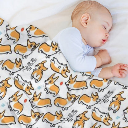 Cutie Corgis Throw Blanket