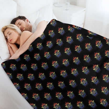 Supernatural Rainbow Pentacle Throw Blanket
