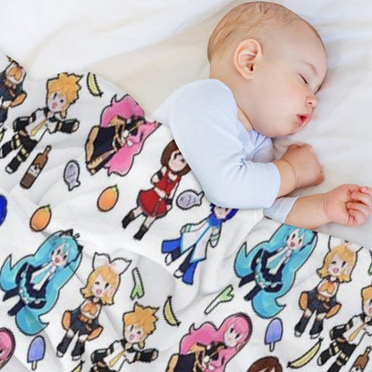 Vocaloid Chibi Chaos! Throw Blanket