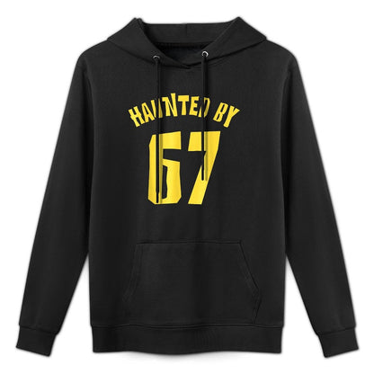 Funny Six Seven Gen Alpha Z Halloween 67 Haunted by 67 Kangaroo Pocket Hoodie