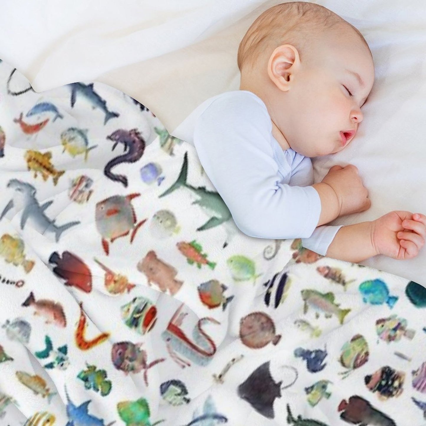 One Hundred Fish Throw Blanket