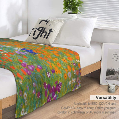 Gustav Klimt - Blumengarten (Flower Garden) Throw Blanket