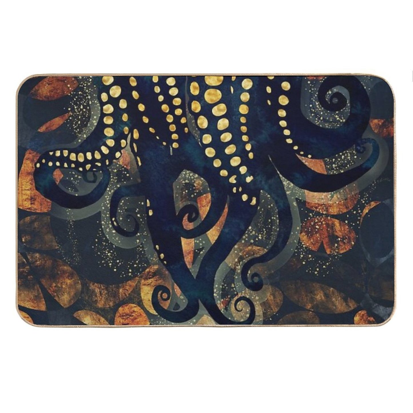 Metallic Ocean Bath Mat