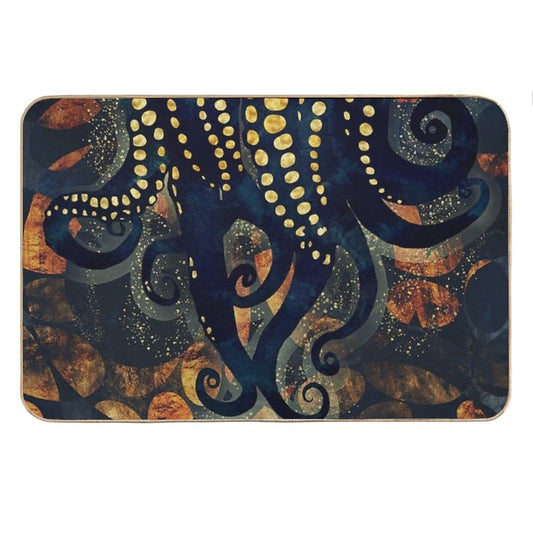 Metallic Ocean Bath Mat