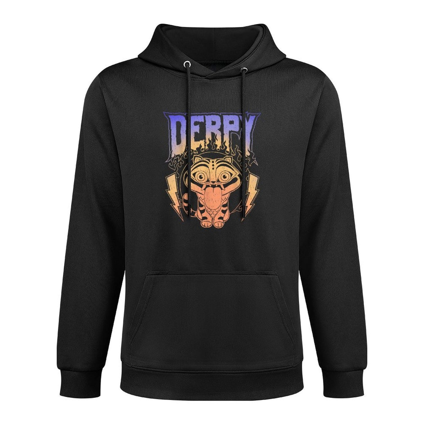 Kpop Demon Hunters Derpy Retro Metal Band Style Logo Shape Retention Hoodie