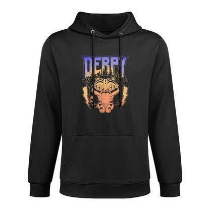 Kpop Demon Hunters Derpy Retro Metal Band Style Logo Shape Retention Hoodie