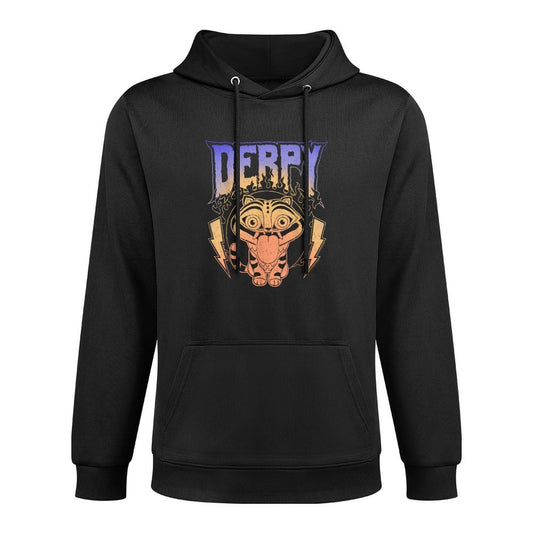 Kpop Demon Hunters Derpy Retro Metal Band Style Logo Shape Retention Hoodie