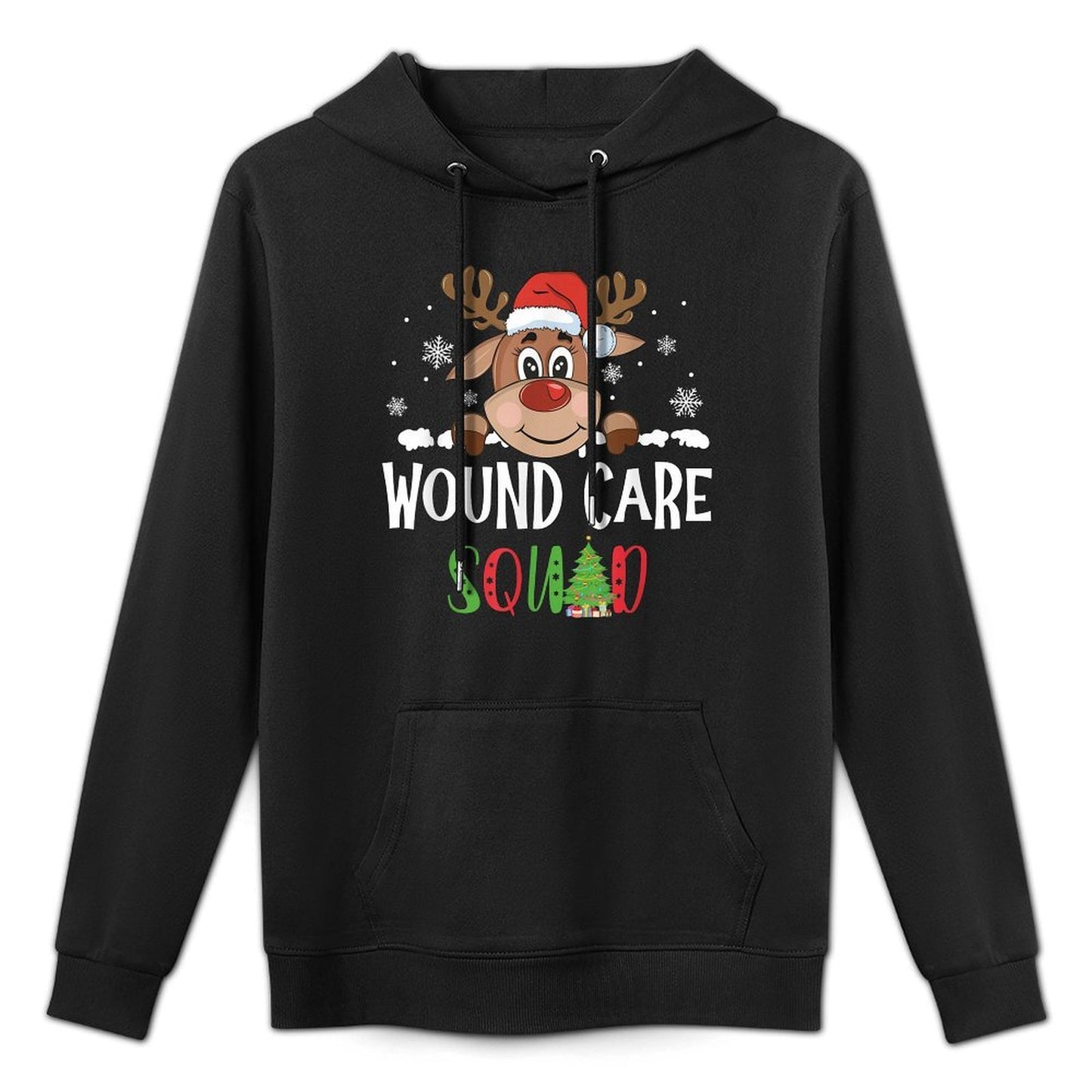 Cute Reindeer Christmas Wound Care Squad Stethoscope Nurse Unisex Design Hoodie