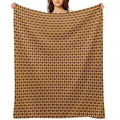 Bright Fiery Flowers Throw Blanket
