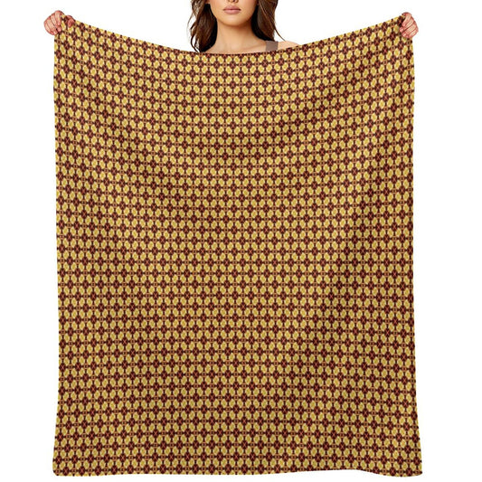 Bright Fiery Flowers Throw Blanket