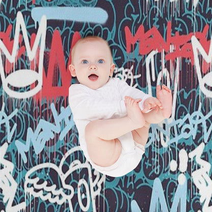 Maniak Tag & Throwie Patterned Print Throw Blanket