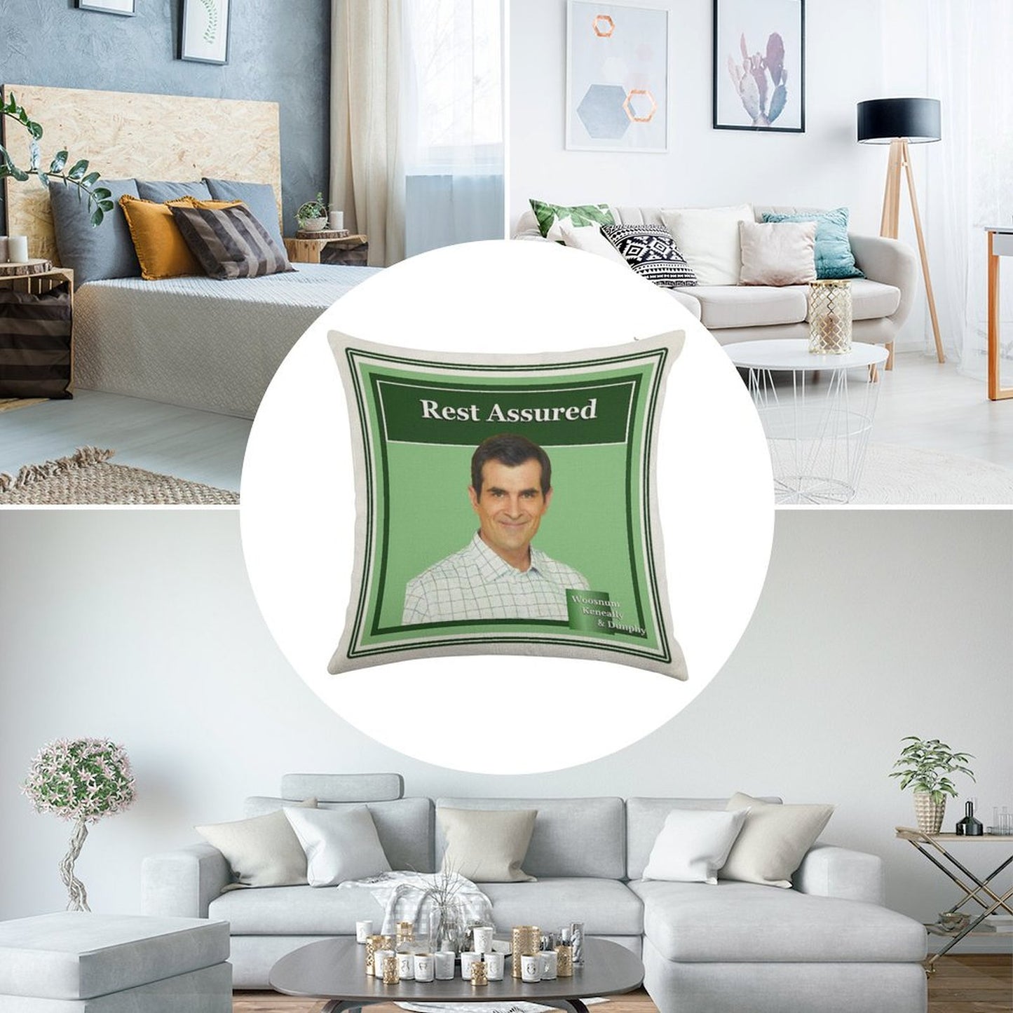 Phil Dunphy Rest Assured Linen Throw Pillow Cover