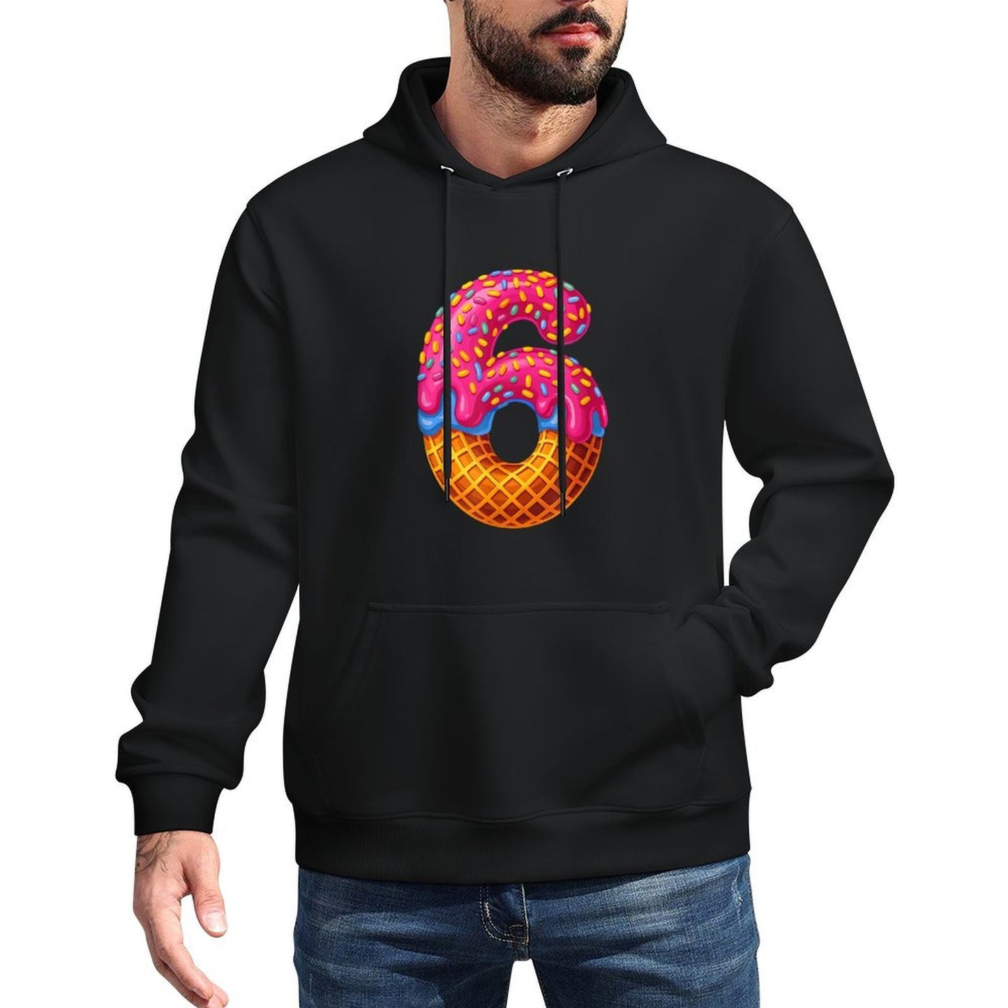 67 Ice Cream Drip Meme Funny Six Seven Gen-Alpha Couple Kangaroo Pocket Hoodie