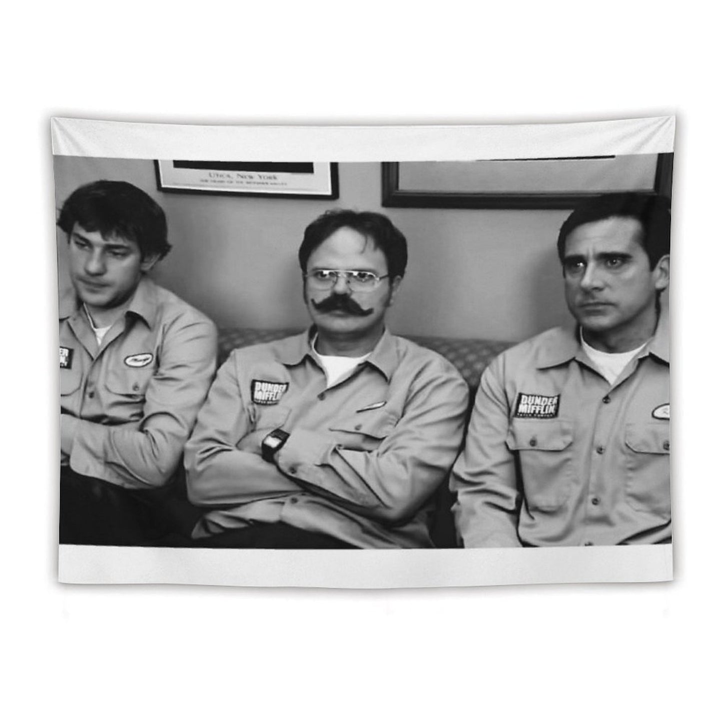 Jim, Dwight And Michael at Utica Tapestry