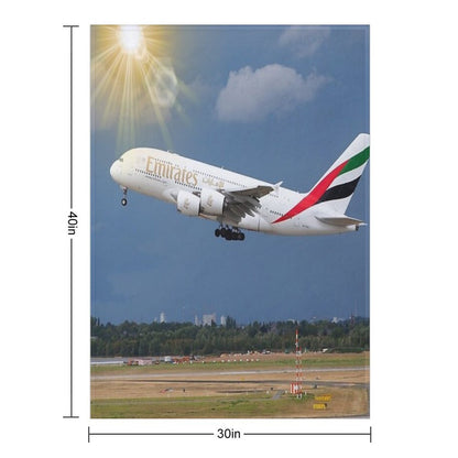 Emirates Airplane Throw Blanket