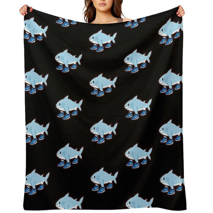 Cute Tralalero Tralala (Italian Brainrot) Throw Blanket