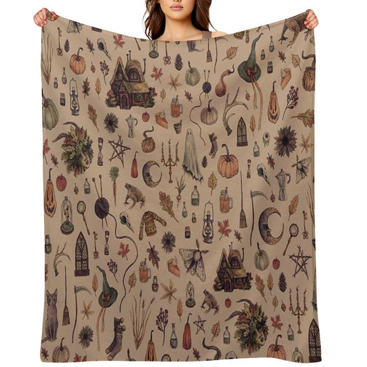 Rustic Brown Cozy Crone Throw Blanket