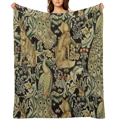 William Morris Forest Fabric Throw Blanket