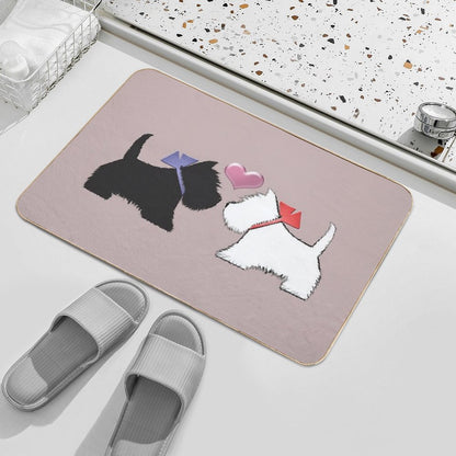 Westie Dog And Scotty Dog Art Bath Mat