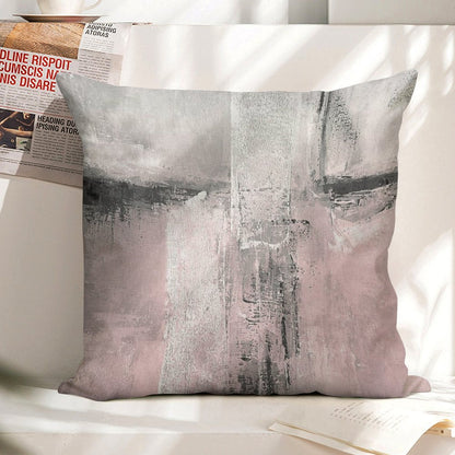 Blush Linen Throw Pillow Cover