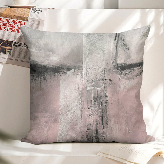 Blush Linen Throw Pillow Cover