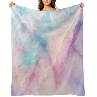 Iridescent Marble Throw Blanket
