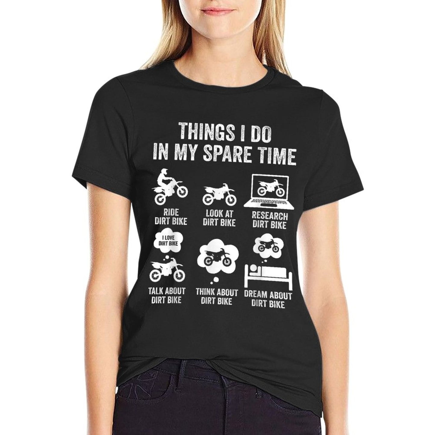 Things I Do In My Spare Time Funny Dirt Bike Motocross Biker T-Shirt