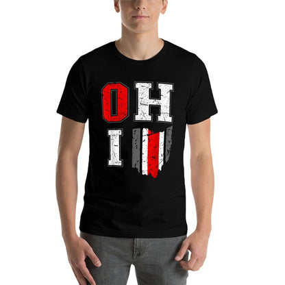 Vintage OHIO Tee State of Ohio Map Women Men  Summer-ready Fabric T-Shirt