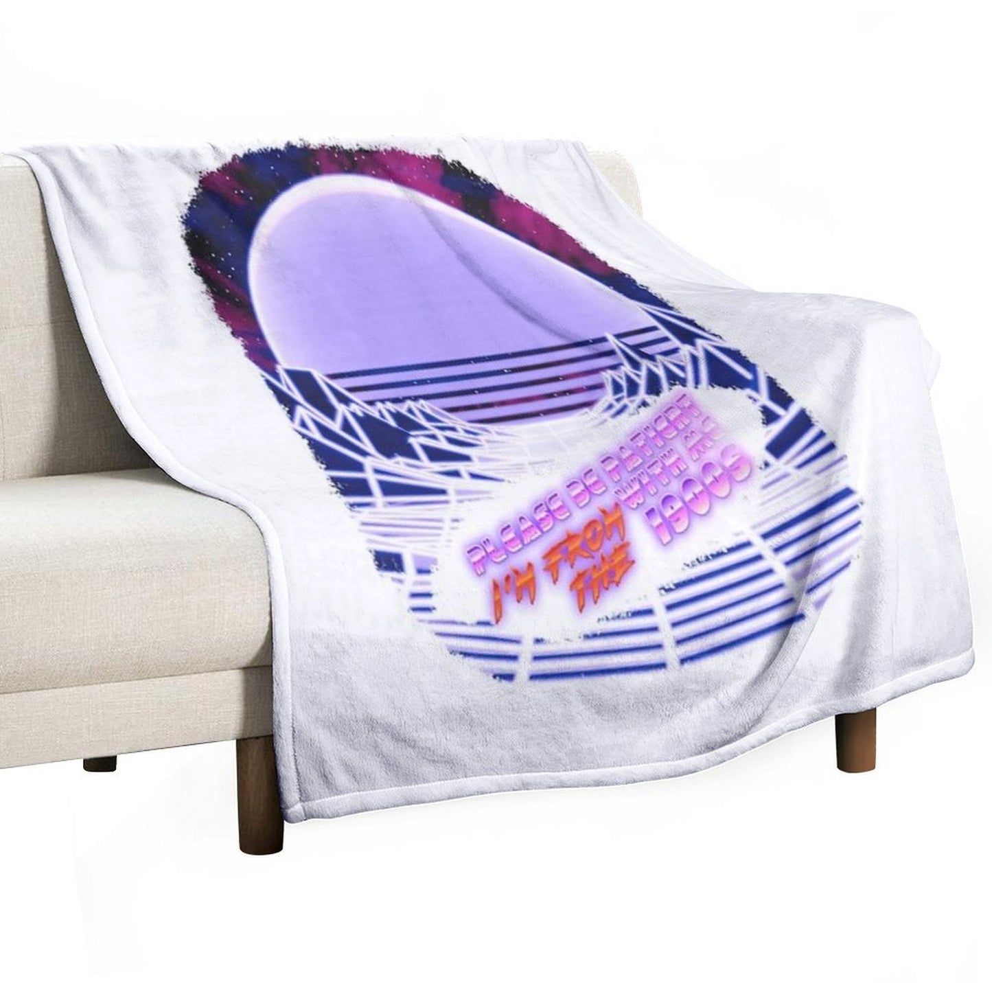 Born in The 1900s (Vapor Wave) Throw Blanket