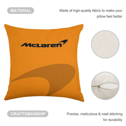 Minimalistic Mclaren Formula 1 Team Inspired Iphone Cover And Samsung Mobile Case Best Gift for F1 Fans Linen Throw Pillow Cover