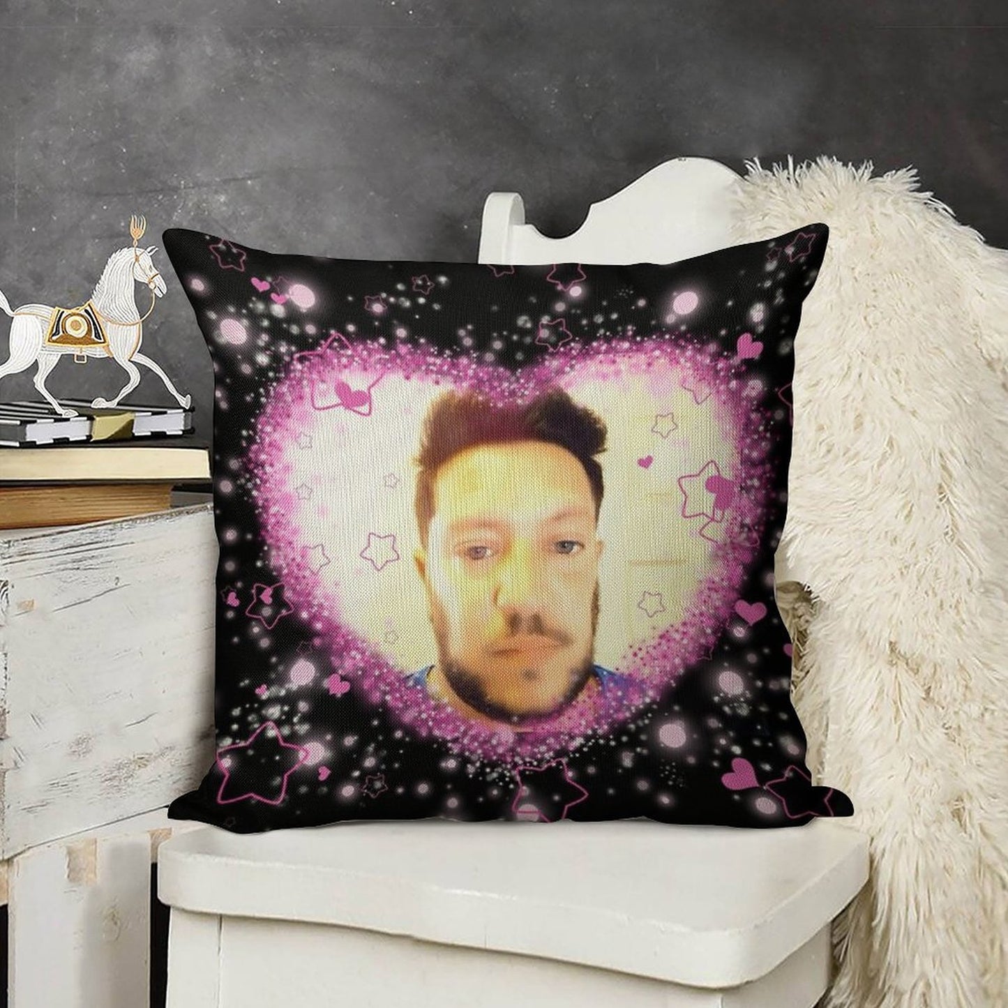 Impractical Jokers Sal Vulcano Kawaii Cutesy Edit Meme Linen Throw Pillow Cover