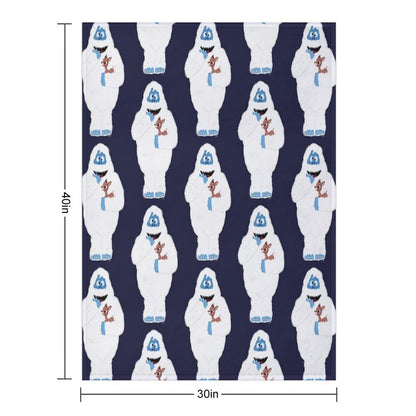 Classic Christmas Abominable Snowman with Rudolph © GraphicLoveShop Throw Blanket