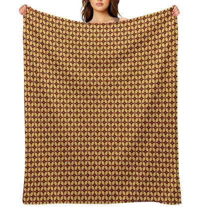 Bright Fiery Flowers Throw Blanket