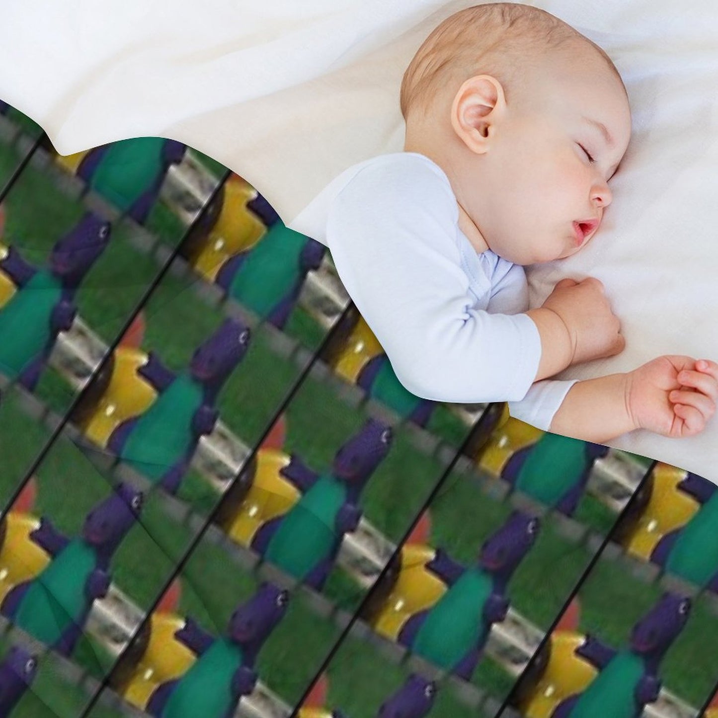 Old Barney Doll Throw Blanket