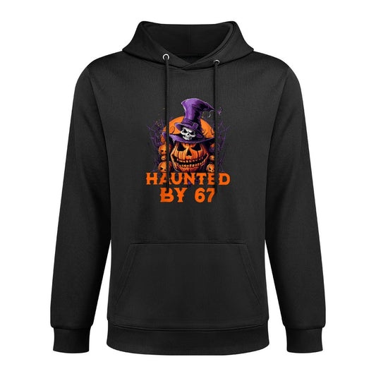 Haunted by 67 Six Seven 6 7 Funny Halloween Costume Machine Washable Hoodie