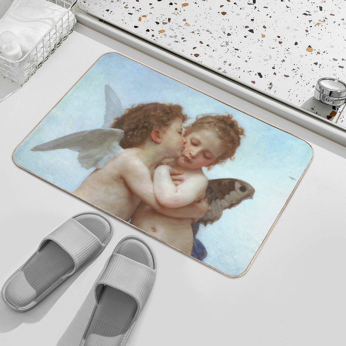First Kiss Angels Bath Mat