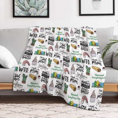 The Good Place TV Show Art Throw Blanket