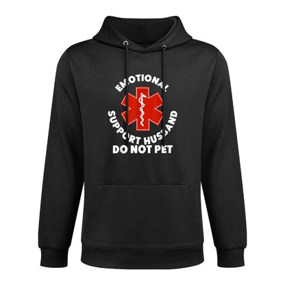 Emotional Support Husband Do Not Pet Funny Breathable Fabric Hoodie