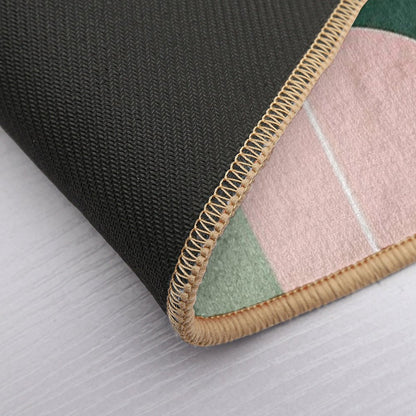Mid Century Arches in Pink And Green 2  Versatile Bath Mat