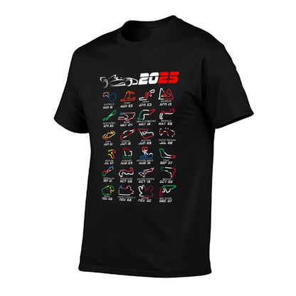 Calendar Formula Race Cars 2025 Circuits Colors  Classic T-Shirt