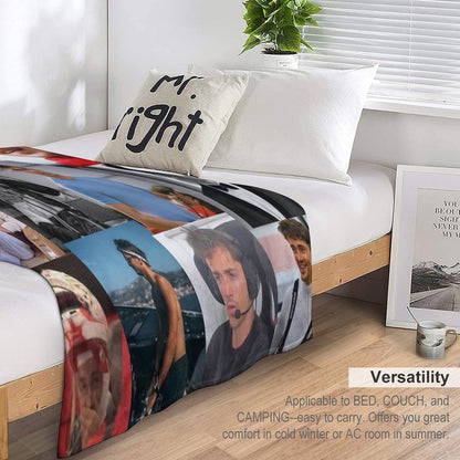 Charles Leclerc Picture Collage Throw Blanket
