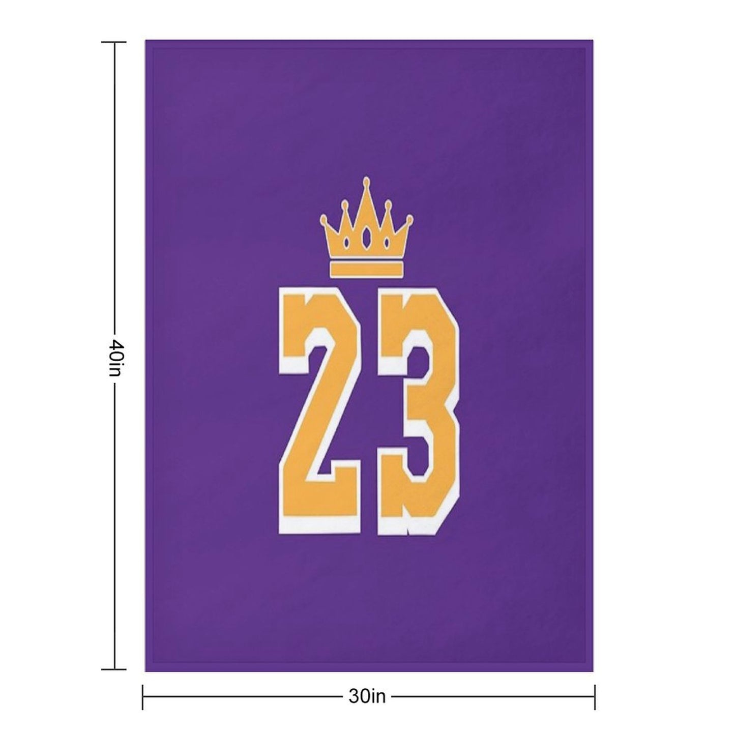 LeBron King 23 Away Throw Blanket